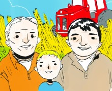 family photo drawing